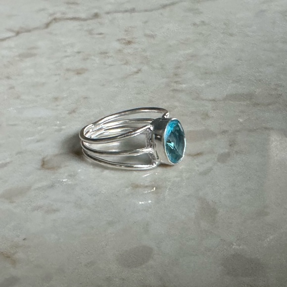NWOT Sundance Melody Ring, Blue Topaz, Sterling Silver - Picture 3 of 5